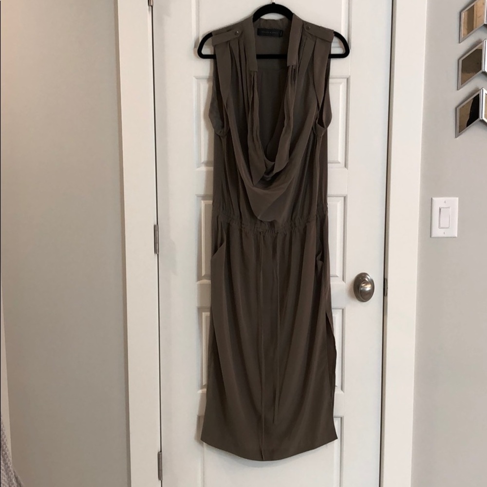 Stella & Jamie Olive Drapey Dress - Size M
